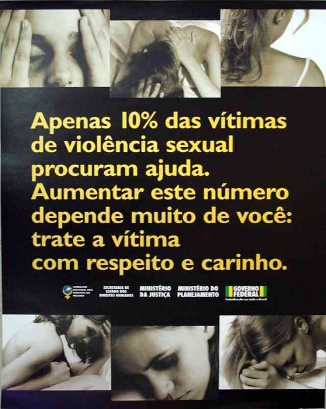 APENAS 10% DAS VÍTIMAS DE VIOLÊNCIA SEXUAL PROCURAM AJUDA