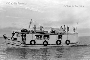 Ferry Boat On The Amazon River
