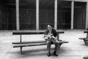 Elderly Man With A Bouquet