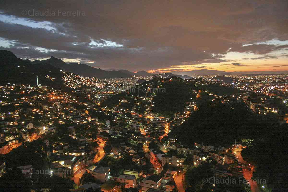 AERIAL VIEW OF RIO DE JANEIRO HILLS