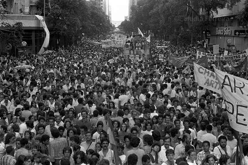 Rally for ‘Diretas Já’ (direct elections now) rally